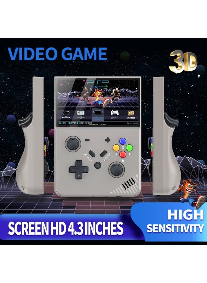 TIGER “M18/R43PRO Handheld Game Console with 4.3-Inch 3D Screen, 4K HD Display, and Extensive Game Library – Portable Grey Gaming Device for Home and Travel, Perfect for Retro and Modern Games, Ergonomic Lightweight Pocket-Sized Entertainment (Without Card).” - Image 2