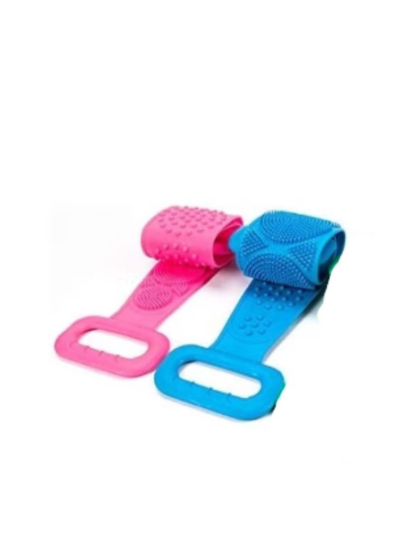 2pcs Silicone Bath Brush for Back Body Double Side Deep Cleaning Massage Exfoliating Belt Dead Skin Removal for Shower  - Image 4