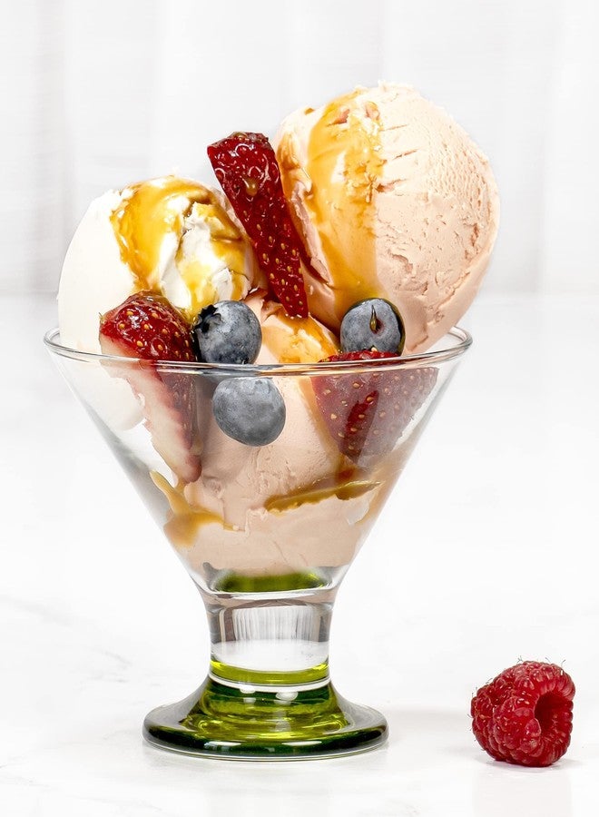 Red Co. Coral Crema Savory Sweets Footed Ice Cream Bowl, Glass Dessert Cups For Parfait Fruit Salad or Pudding, Assorted Colors, Set of 6, 5.5 oz - Image 4