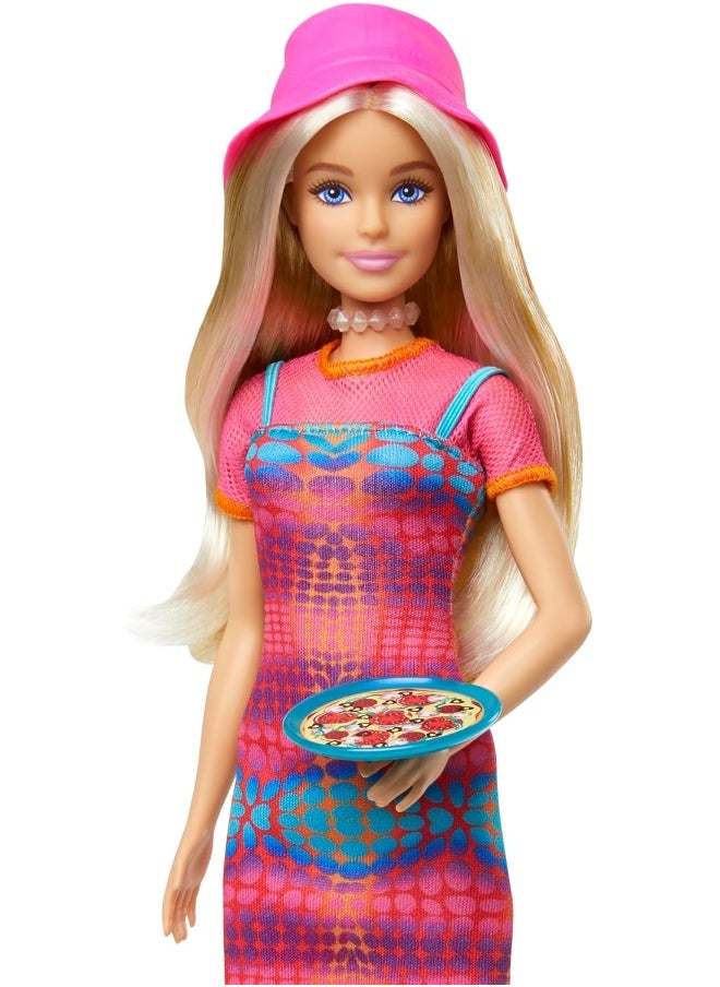 Barbie Barbie Pink Passport Italy Doll Set with Clothes & Travel Accessories, Includes Blonde Doll & Food Pieces  - Image 4