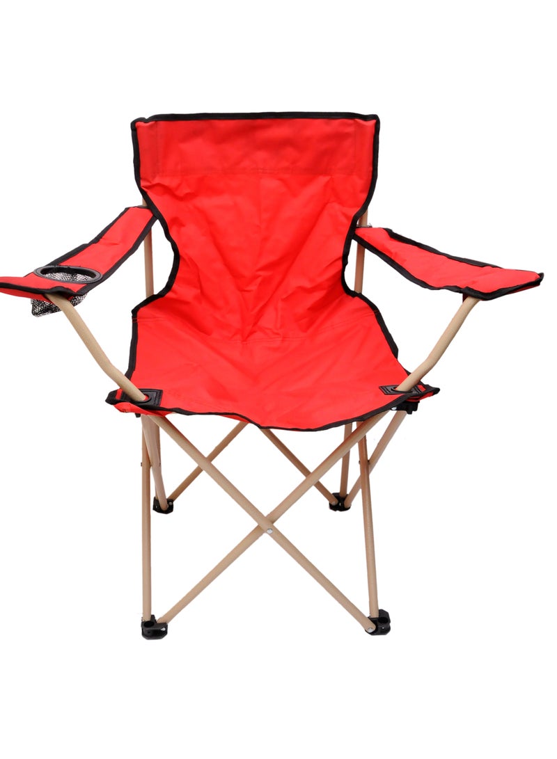 Portable Folding Camping Arm Chair with Cup Holder & Storage Bag