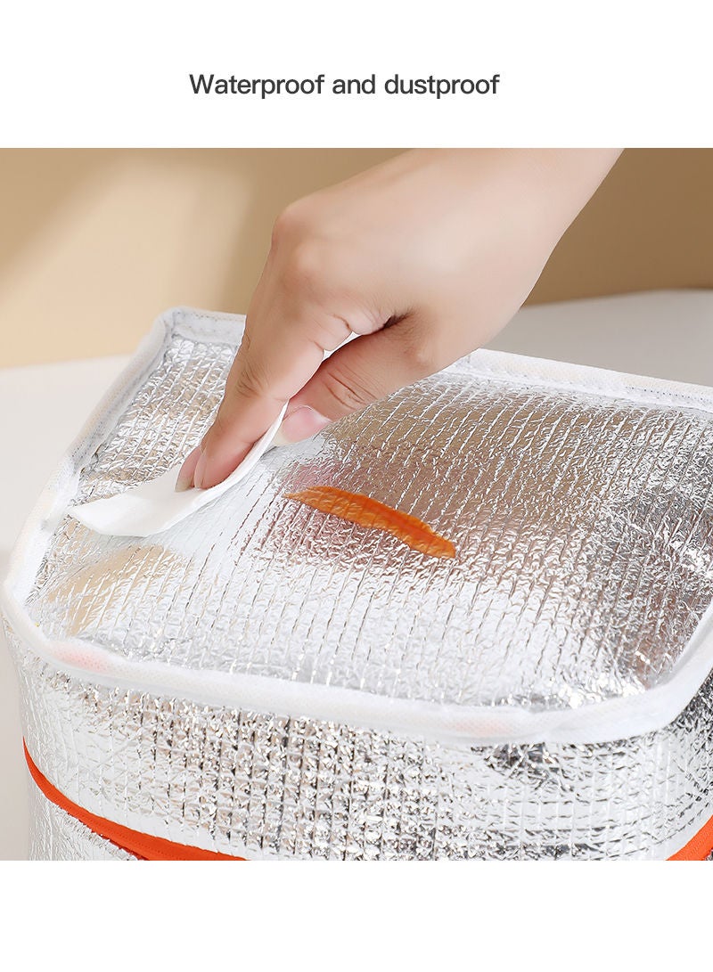 شاربدو حقيبة بينتو معزولة كرتونية وحقيبة غداء من رقائق الألومنيوم قابلة لإعادة الاستخدام للطلاب (24 × 12.5 × 22 سم) - Image 5