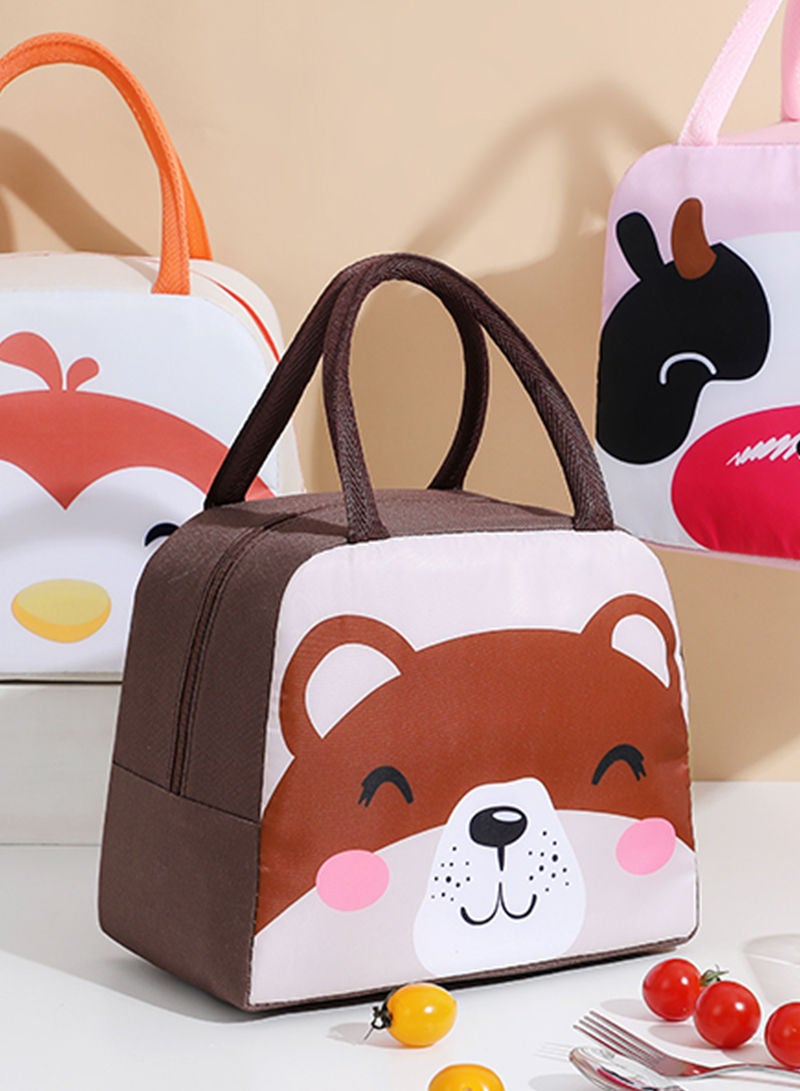 شاربدو حقيبة بينتو معزولة كرتونية وحقيبة غداء من رقائق الألومنيوم قابلة لإعادة الاستخدام للطلاب (24 × 12.5 × 22 سم) - Image 3