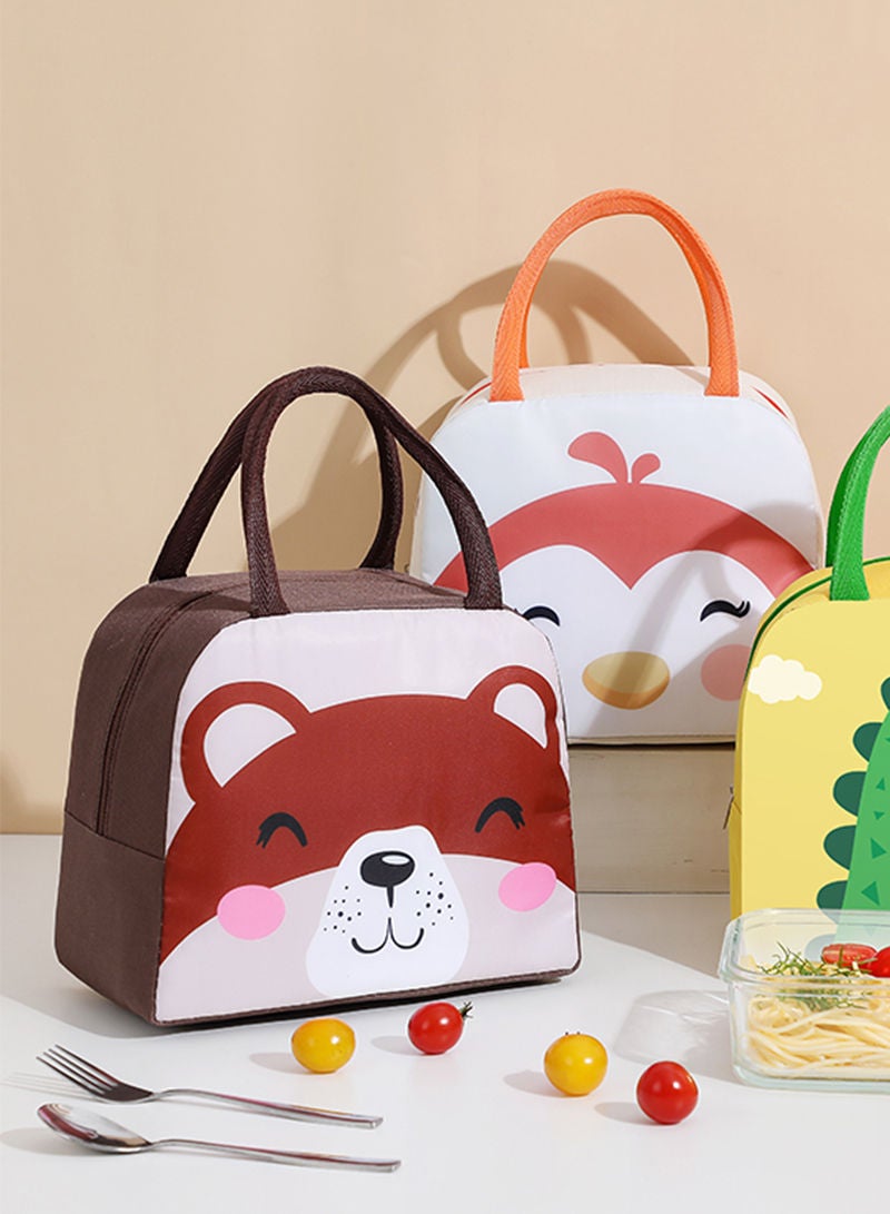 شاربدو حقيبة بينتو معزولة كرتونية وحقيبة غداء من رقائق الألومنيوم قابلة لإعادة الاستخدام للطلاب (24 × 12.5 × 22 سم) - Image 2