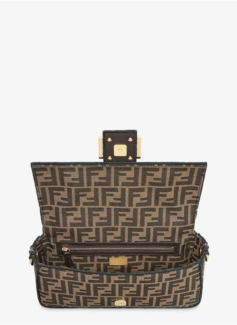 Fendi Rx Baguette Brown FF jacquard fabric bag  - Image 4
