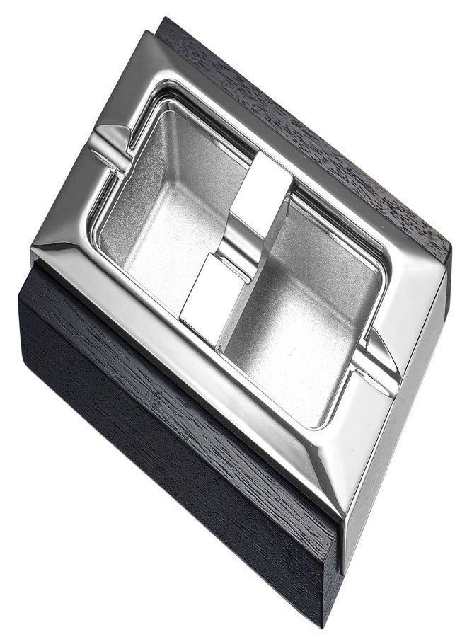 Visol Stadium Dard Wood and Metal Rectangular Cigar Ashtray