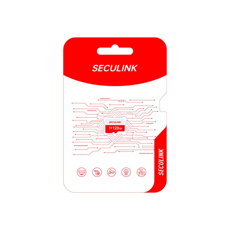 SECULINK 128GB TF Memory Card FAT32 Format Class 10 High Speed Reading/Writing 24/7 Recording for Security Camera Dash Cam and More - Image 1