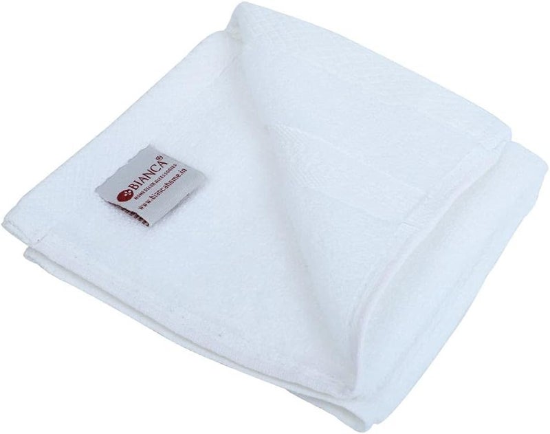 BIANCA Ultra Soft Zero Twist 100% Cotton 4 Piece Face Towel Sets Super Absorbent, Fluffy, AeroCore Organic Technology - for Men, Women, Gym, Kitchen - 500 GSM (Paradiso) - White - Image 4