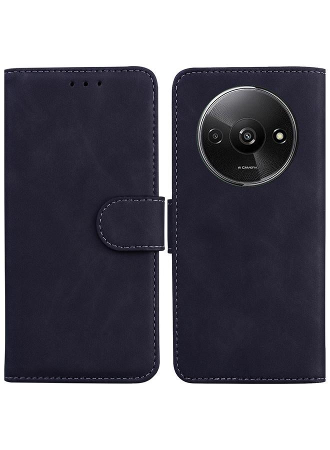 Case For Xiaomi Redmi A3 Skin Feel Pure Color Flip Leather Phone Case