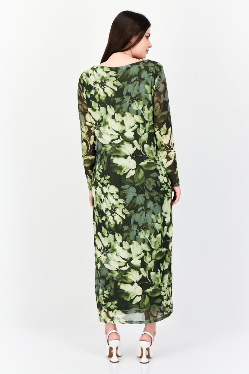 Kathy Ireland Women Floral Print Maxi Dress, Multicolor  - Image 3
