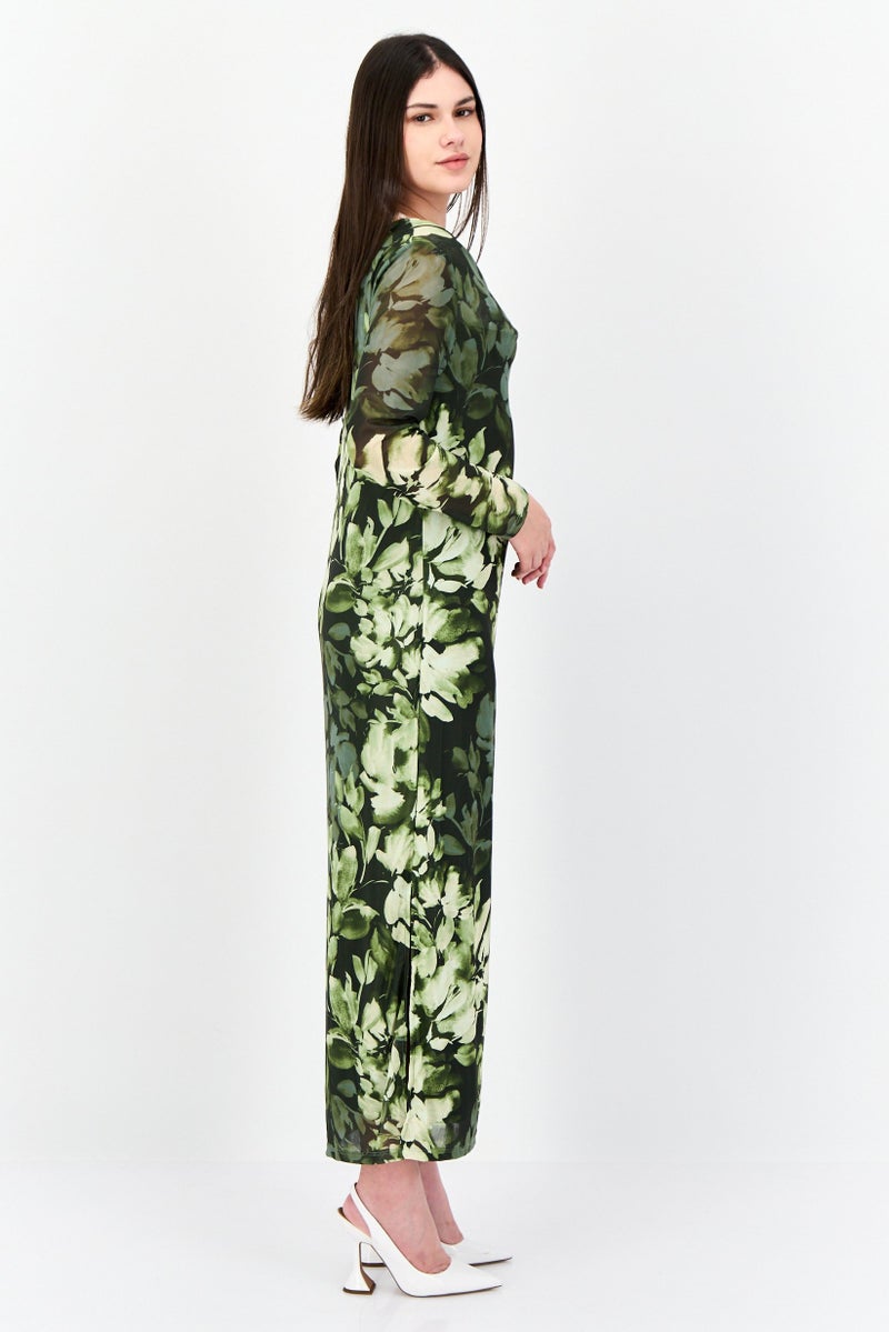 Kathy Ireland Women Floral Print Maxi Dress, Multicolor  - Image 4
