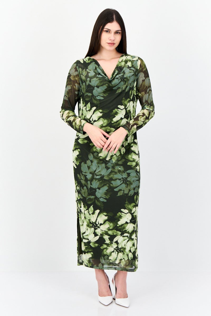 Kathy Ireland Women Floral Print Maxi Dress, Multicolor  - Image 1