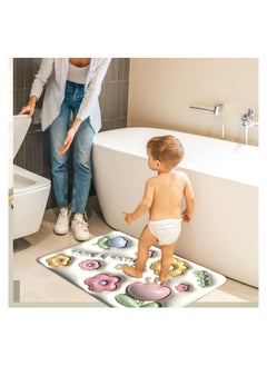 KASTWAVE 3D Bath Floral Rugs Mat, Non-Slip Quick Dry Soft Diatomaceous Mud Floor Mat, Cute Water Absorbing Floor Mat for Bathroom Shower Sink Bathtub 31.5"×19.6"  - Image 5