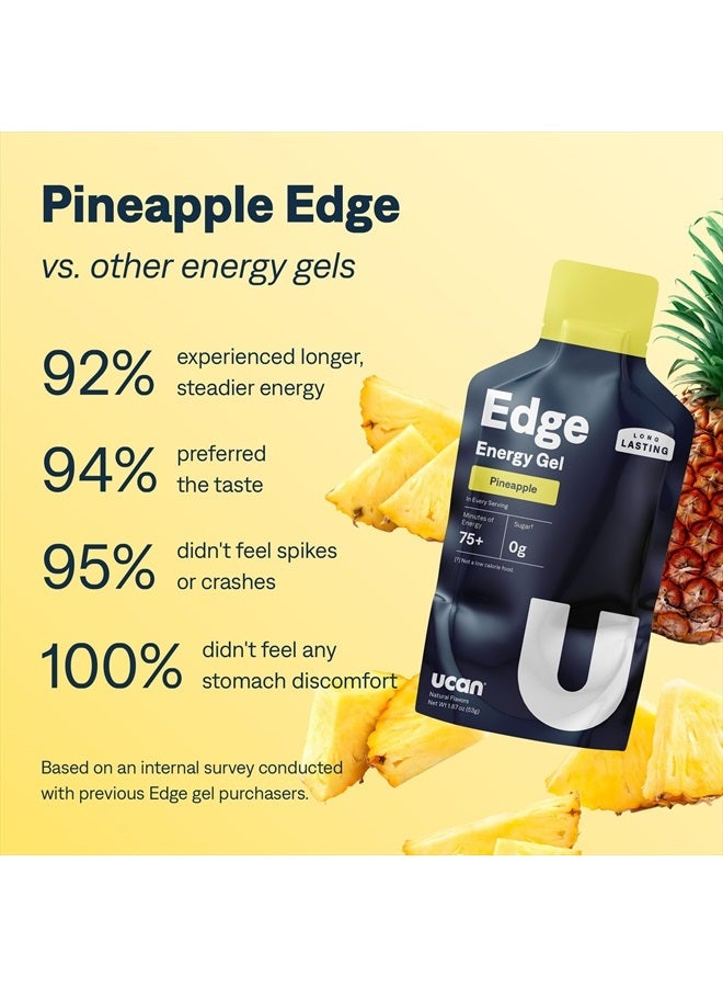 UCAN Edge Energy Gel Shots, Pineapple (12, 2 Ounce Packets) for Running, Training, Workouts, Fitness, Cycling, Crossfit | Sugar-Free, Vegan, & Keto Friendly Energy Supplement - Image 2