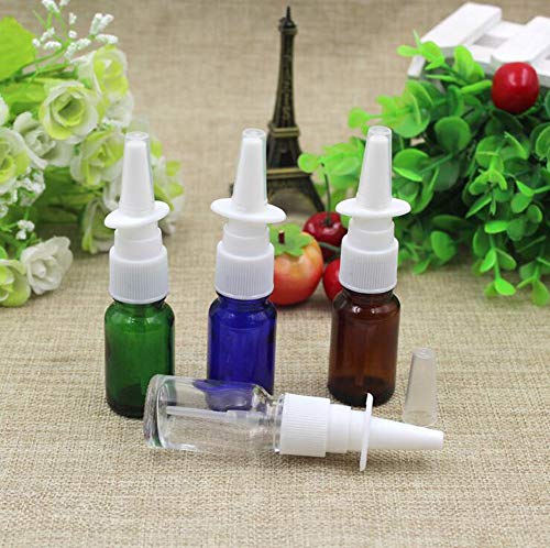 SYBL 6Pcs 10ml/0.34oz Glass Nasal Bottles - Portable Empty Refillable Fine Mist Atomizers Cosmetic Makeup Perfume Storage Container Vials(Clear) - Image 3