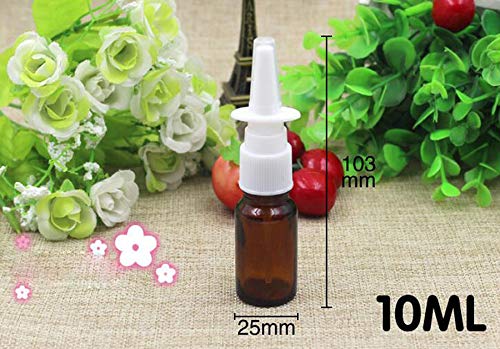 SYBL 6Pcs 10ml/0.34oz Glass Nasal Bottles - Portable Empty Refillable Fine Mist Atomizers Cosmetic Makeup Perfume Storage Container Vials(Clear) - Image 4