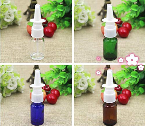 SYBL 6Pcs 10ml/0.34oz Glass Nasal Bottles - Portable Empty Refillable Fine Mist Atomizers Cosmetic Makeup Perfume Storage Container Vials(Clear) - Image 5