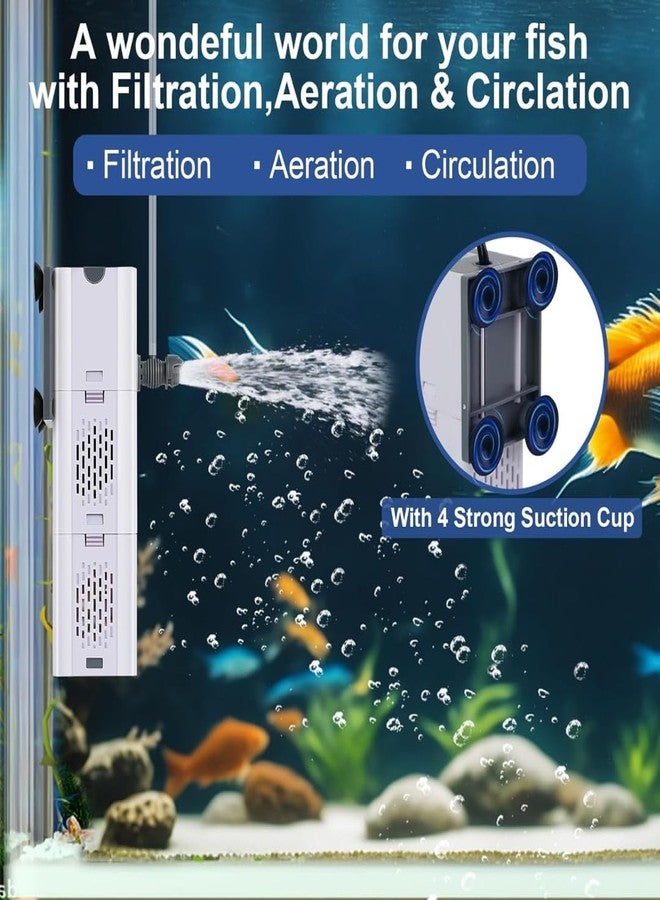 VAYINATO 4-in-1 Aquarium Internal Filter With Colour Ceramic Bio Media | Multi-Functional Filtration & Oxygenation System with Sponge & Ceramic Beads | Water Flow Control (XQP-500F | 500L/Hr | 5Watts) - Image 5
