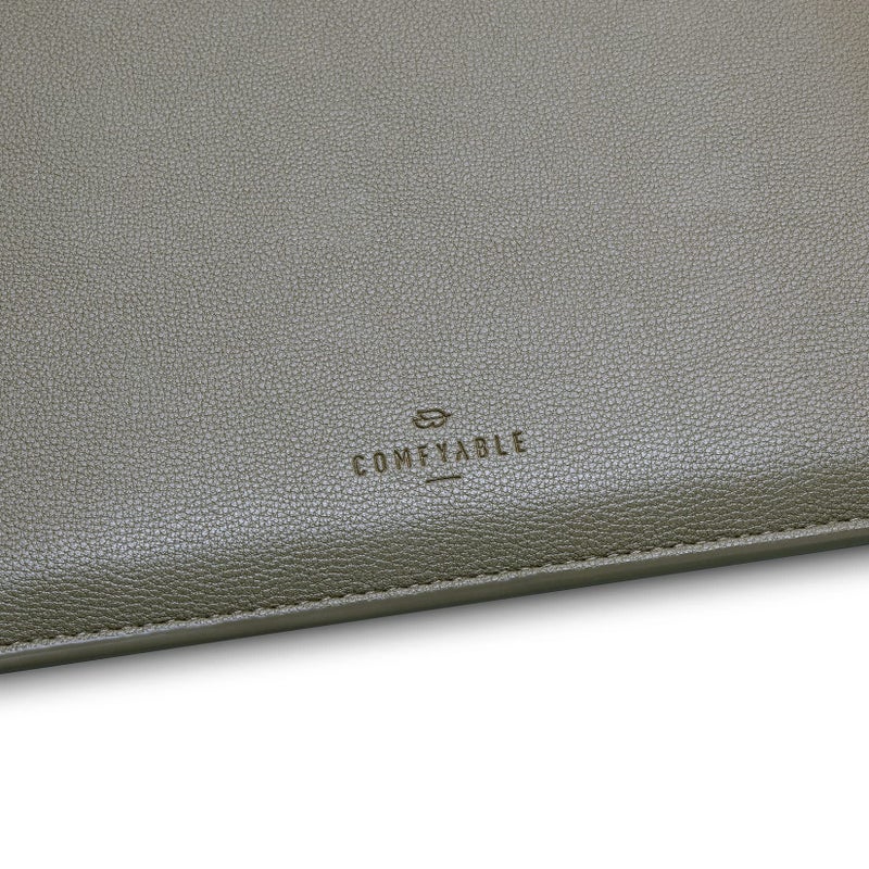 Comfyable Laptop Sleeve 13 Inch Precisely Compatible with MacBook Pro M2 2022 M1 2020-2016 & Mac Air M3 2024 M2 2022 M1 2020, Not Fit Old Versioned MBA/MBP, Faux Leather Cover Case, Khaki Green - Image 3