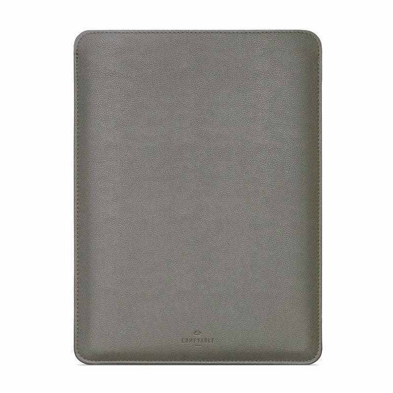 Comfyable Laptop Sleeve 13 Inch Precisely Compatible with MacBook Pro M2 2022 M1 2020-2016 & Mac Air M3 2024 M2 2022 M1 2020, Not Fit Old Versioned MBA/MBP, Faux Leather Cover Case, Khaki Green - Image 1