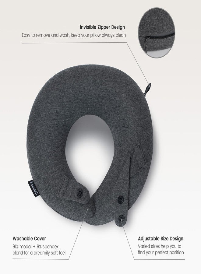 Keemall Inflatable Neck Pillow, Premium Travel Neck Pillow for Airplane Headrest Sleep - 3rd Generation, Double Comfort Plane Pillow for Long Flight - Image 4
