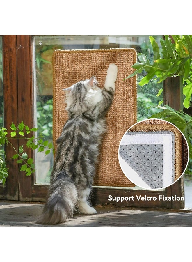 Mumoo Bear Cat Scratching Mat, 60x40 cm Natural Sisal Cat Scratch Mat, Horizontal Cat Floor Scratching Board, Protect Furniture and Sofas - Image 5