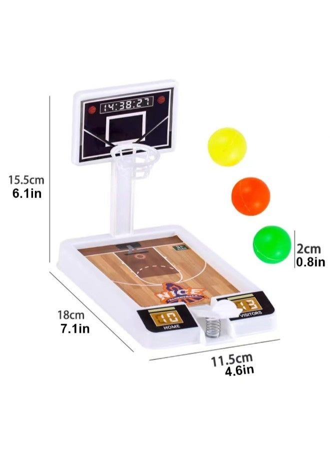 لعبة كرة السلة على الطاولة 2 قطعة، هدايا حفلات كرة السلة، ألعاب مكتبية للبالغين لتخفيف التوتر، أفكار هدايا كرة السلة جوائز صفية للأطفال الأولاد والبنات - Image 2