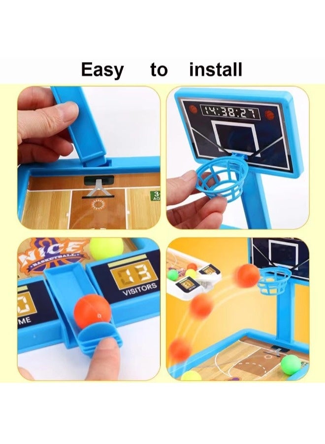 لعبة كرة السلة على الطاولة 2 قطعة، هدايا حفلات كرة السلة، ألعاب مكتبية للبالغين لتخفيف التوتر، أفكار هدايا كرة السلة جوائز صفية للأطفال الأولاد والبنات - Image 3