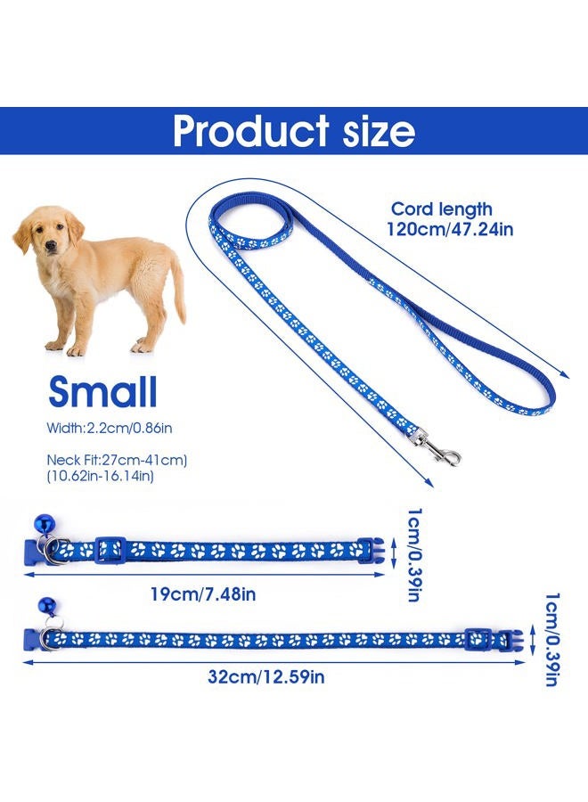 Molain Dog Puppy Pet Cat Kitten Collar and Leash Set, Adjustable Pet Dog Car Collar with Leash, Durable Training Rope Quick Release Clip Buckle Collar for Small Dog Cat Puppies Kittens - Image 4