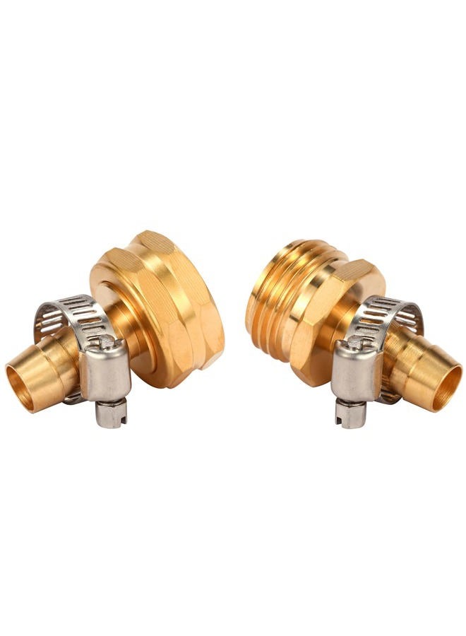 Sanpaint ,Brass Garden Hose Connector Repair Mender Kit with Stainless Clamp,Fits 1/2" Water Hose Fitting,3 Sets(1/2" Barb x 3/4" GHT) - Image 4
