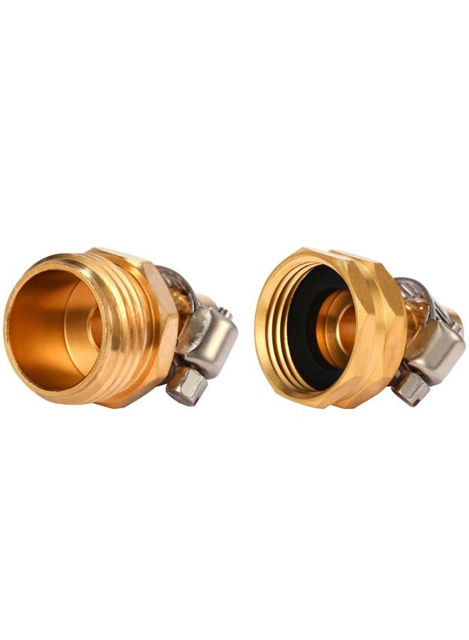 Sanpaint ,Brass Garden Hose Connector Repair Mender Kit with Stainless Clamp,Fits 1/2" Water Hose Fitting,3 Sets(1/2" Barb x 3/4" GHT) - Image 5