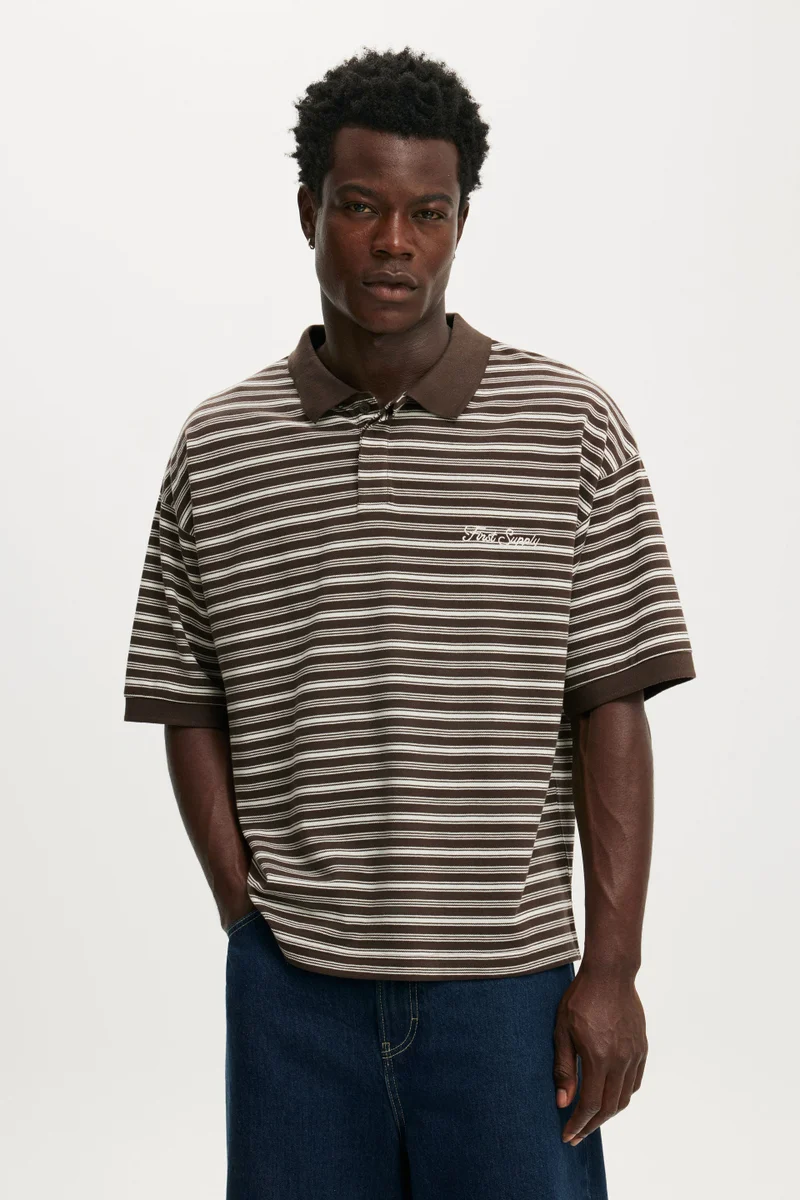 كوتون اون Box Fit Short Sleeve Polo