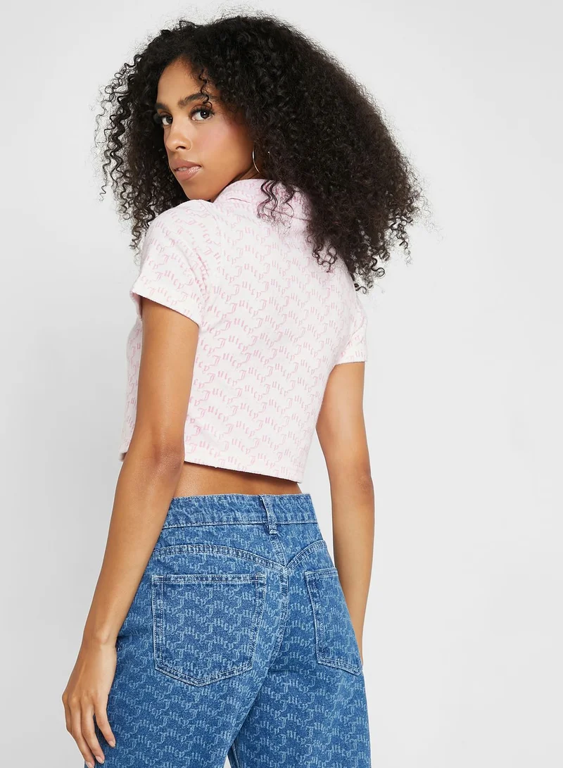 Juicy Couture Logo Zip Detail Shirt