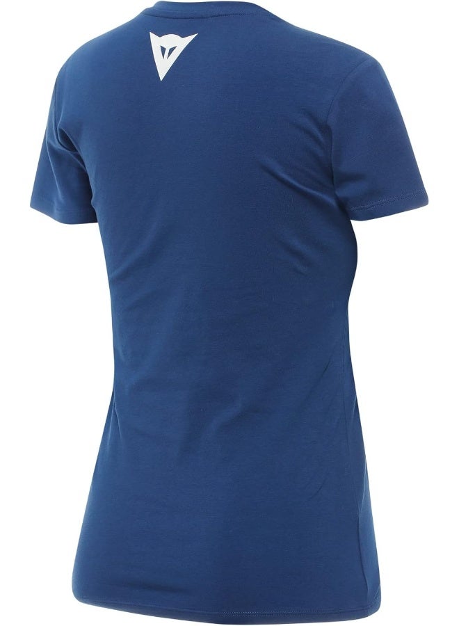Dainese Demon Pocket Womens T-Shirt - Navy Peony - Image 2