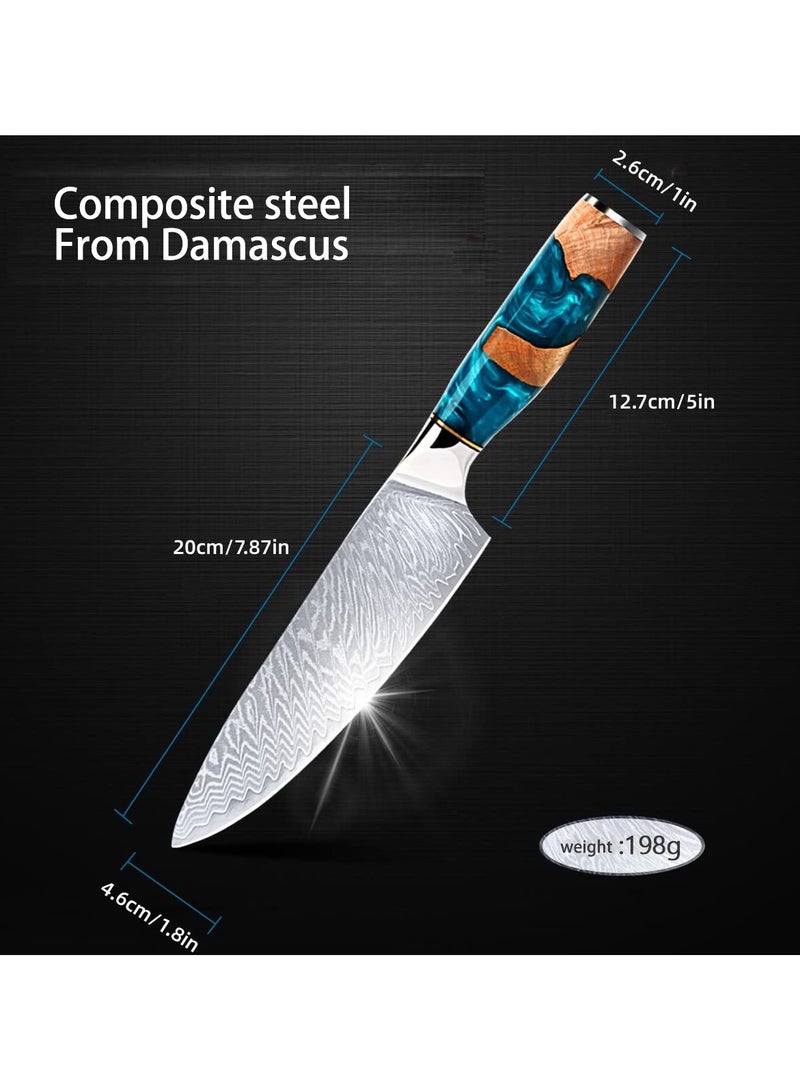 Chef Knives, Damascus Steel Chef Knife, Professional Sharp High Carbon Kitchen Knife, Ergonomic Handle, Superior Multipurpose Kitchen Knife for Home and Restaurant - Image 2