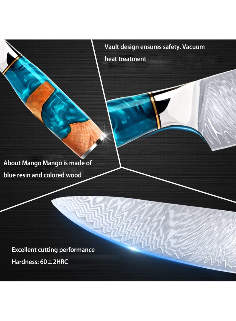 Chef Knives, Damascus Steel Chef Knife, Professional Sharp High Carbon Kitchen Knife, Ergonomic Handle, Superior Multipurpose Kitchen Knife for Home and Restaurant - Image 3