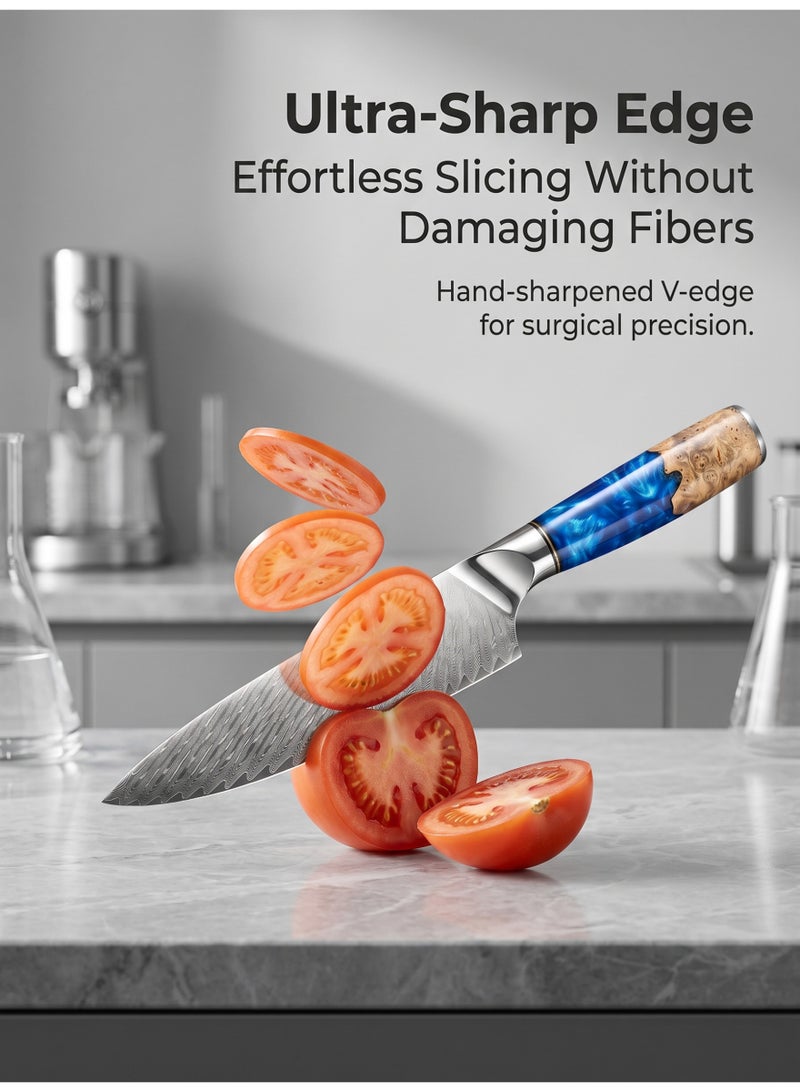 SSGP Chef Knives, Damascus Steel Chef Knife, Professional Sharp High Carbon Kitchen Knife, Ergonomic Handle, Superior Multipurpose Kitchen Knife for Home and Restaurant - Image 4