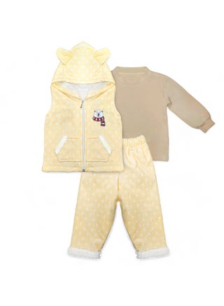 Three-piece baby set with fur inside, hood, pants + shirt + vest - pzsku/ZD48D02574A54B551724BZ/45/_/1730723813/b69372c5-c205-42ff-9f2d-286c5ebc9ee3