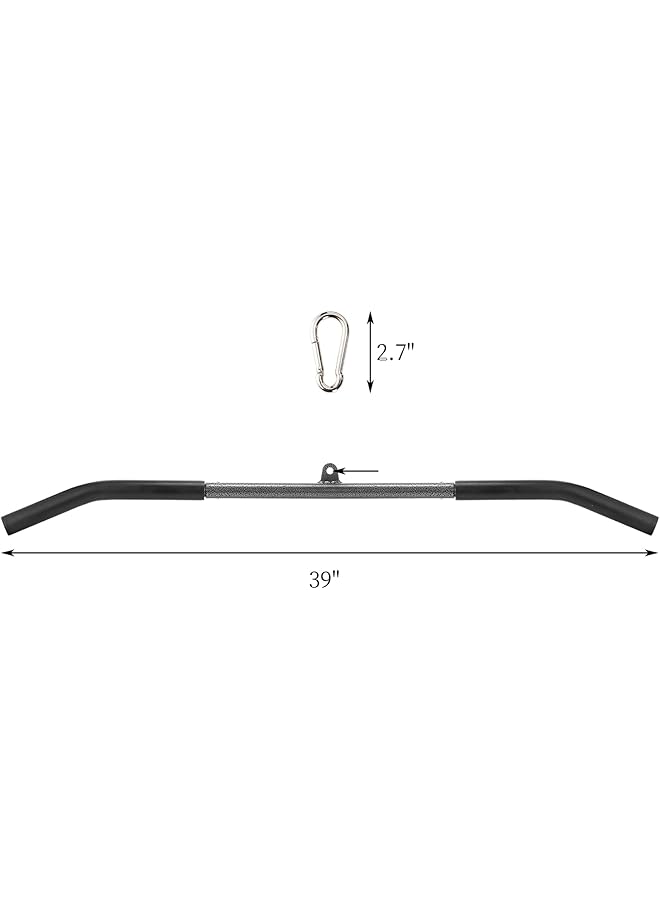 erorex Lat Pull Down Attachments, 39In Lat Pull Down Bar With Non-Slip Handle, Lat Bar Cable Machine Attachment For Gym, Muscle Building, Muscle Building - Image 2