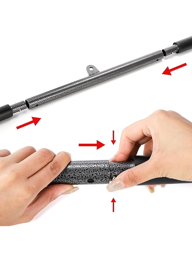 erorex Lat Pull Down Attachments, 39In Lat Pull Down Bar With Non-Slip Handle, Lat Bar Cable Machine Attachment For Gym, Muscle Building, Muscle Building - Image 3