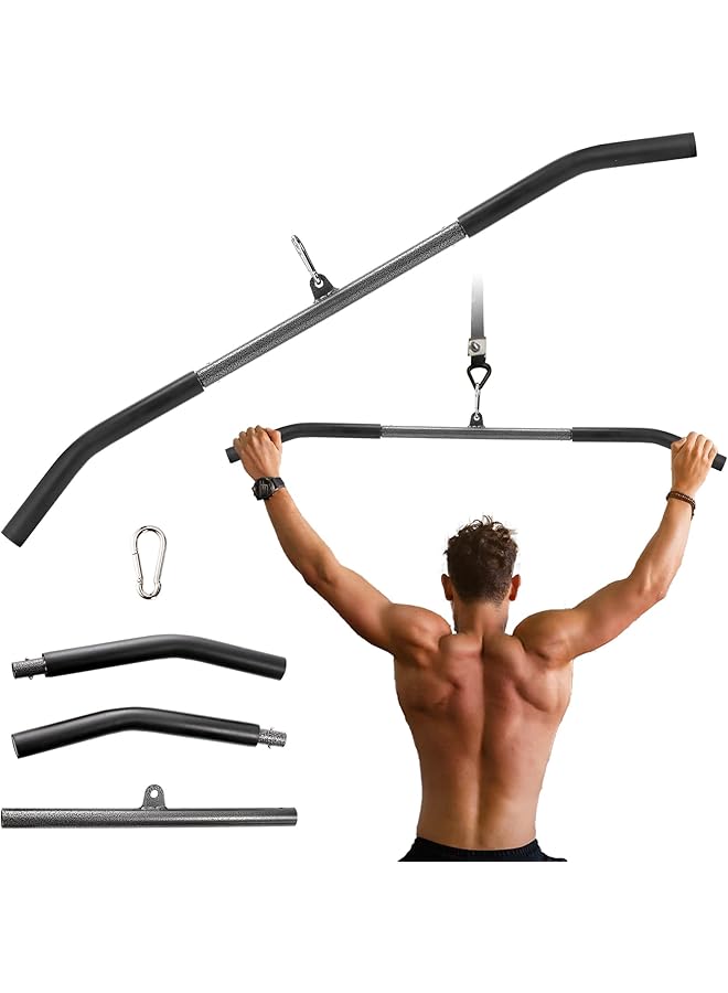 erorex Lat Pull Down Attachments, 39In Lat Pull Down Bar With Non-Slip Handle, Lat Bar Cable Machine Attachment For Gym, Muscle Building, Muscle Building - Image 1