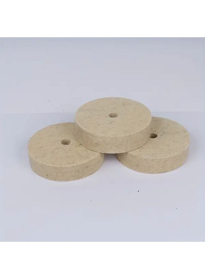 3 Inch Wool Polishing Wheel 75Mm Thick 20Mm Grinding Wheel 3 Pieces For Grinders Mirror Finish - Image 1