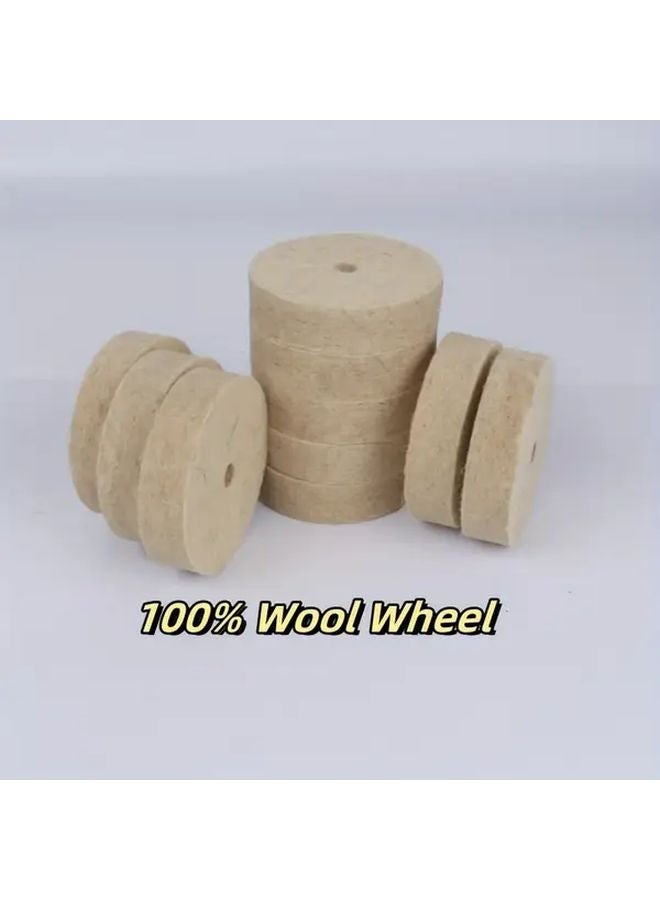 3 Inch Wool Polishing Wheel 75Mm Thick 20Mm Grinding Wheel 3 Pieces For Grinders Mirror Finish - Image 2