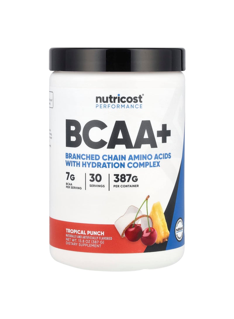 Performance, BCAA+, Tropical Punch, 13.8 oz (387 g)