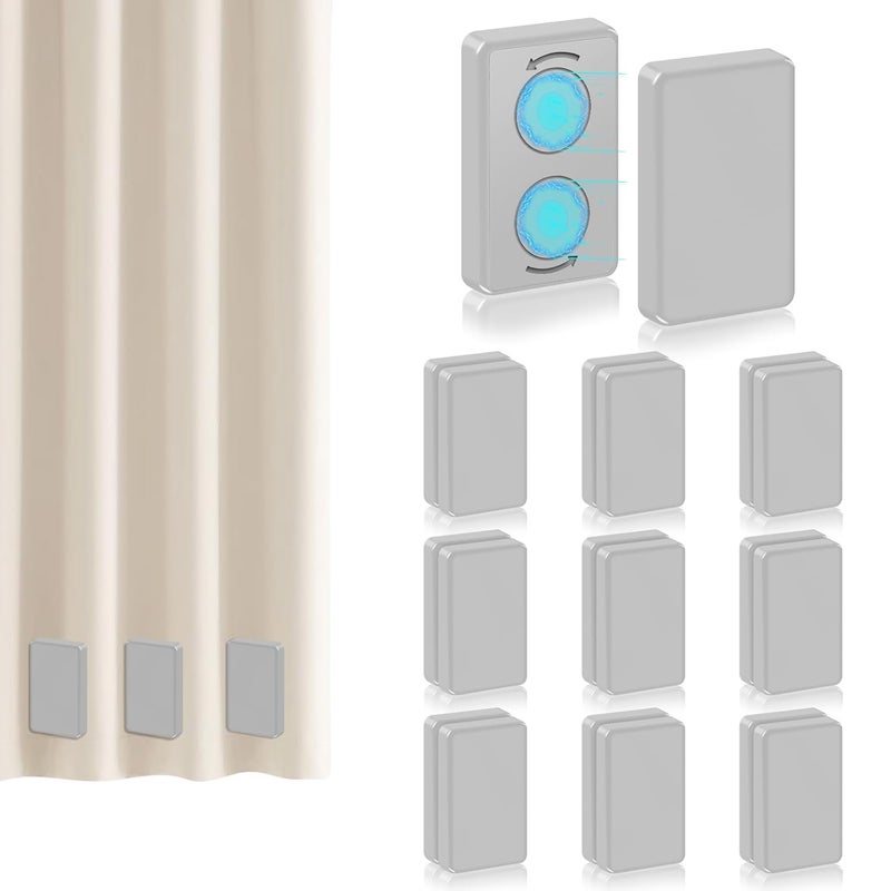 ANGAR 18pcs Outdoor Curtain Weights, Waterproof Magnetic Curtain Weights, Heavy Drapery Weights Bottom, Weighted Magnets for Heavy Wind, Shower Curtain, Garden Flag, Tablecloth (Gray) - Image 1