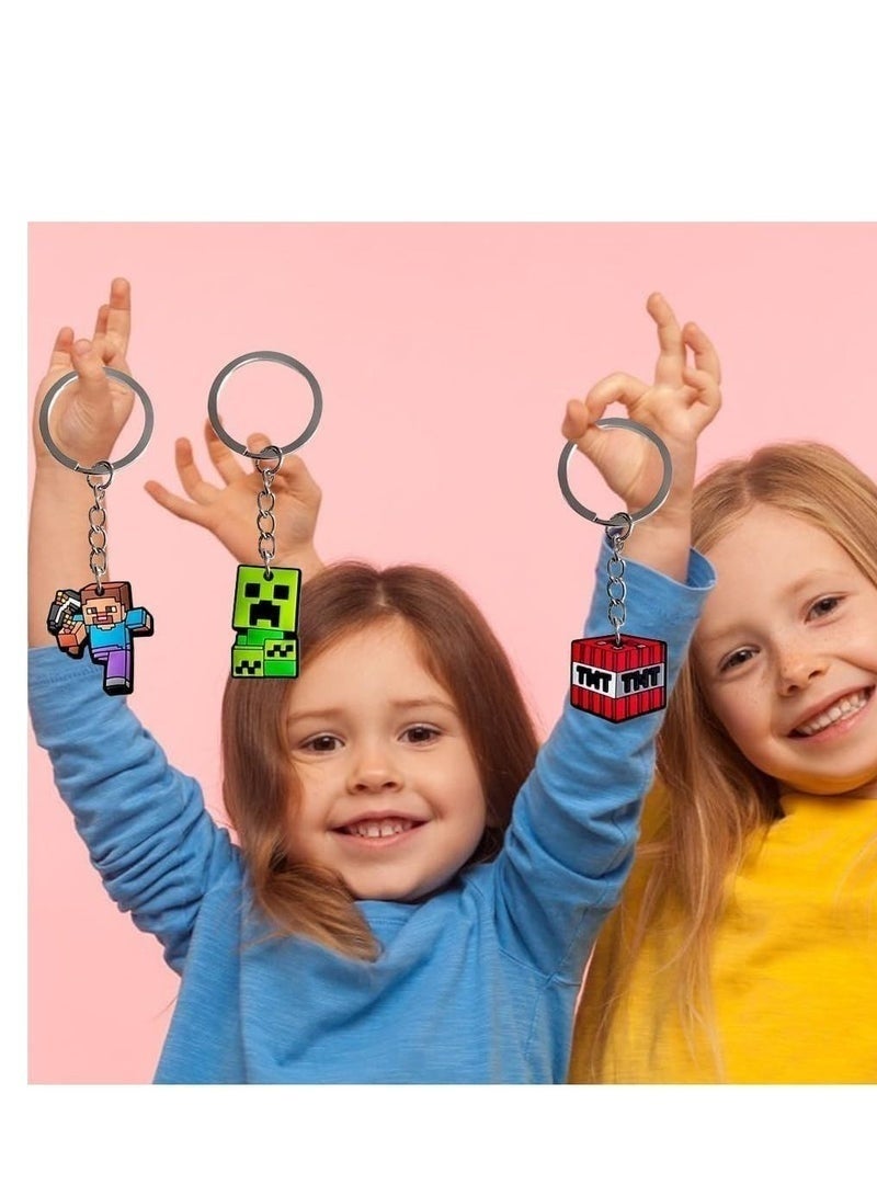 MINECRAFT 12-Pack Minecraft Keychains Birthday Gifts Lightweight Key Tags Portable Keychains - Image 5