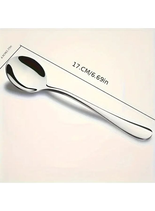12 Pieces Stainless Steel Spoons Mirror Polished Dishwasher Safe For Home Kitchen Restaurant - Image 3