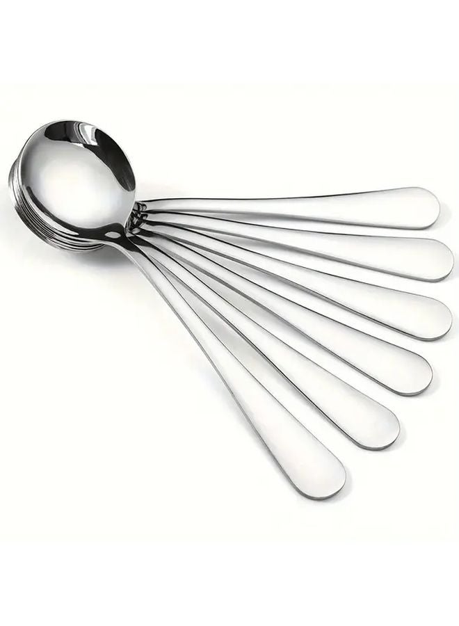 12 Pieces Stainless Steel Spoons Mirror Polished Dishwasher Safe For Home Kitchen Restaurant - Image 1