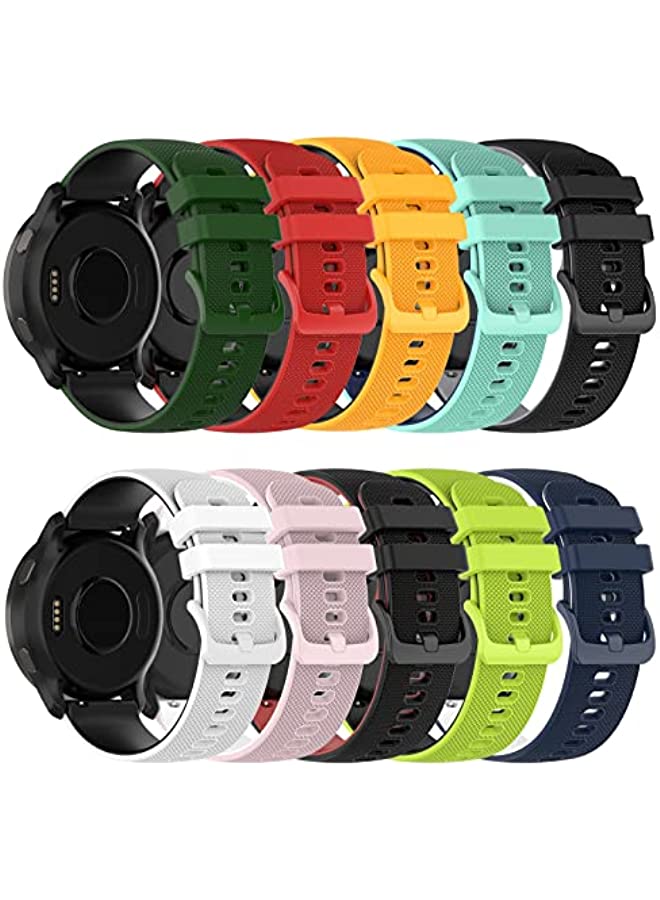 HuHa HuHa Band For Honor Watch GS 3 22mm Checkered Two-Color Silicone Watch Band (Amy Green+Black) - Image 4