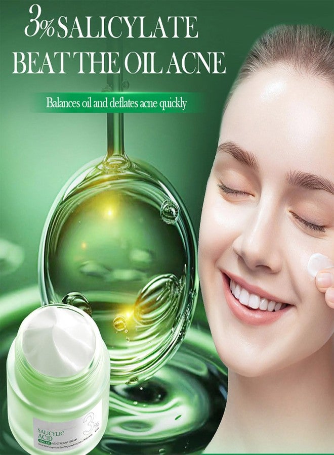Grospe Salicylic Acid Repair Cream,Salicylic Acid Face Moisturizer,Pore Shrinkage Acne Skin Improves Acine Scars Motsturizing,Suitable for Oily, Acne Prone Skin 50g - Image 3